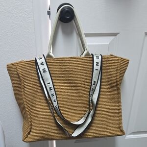 Marni Maxi Shopper Straw / Summer Raffia Woven Bag